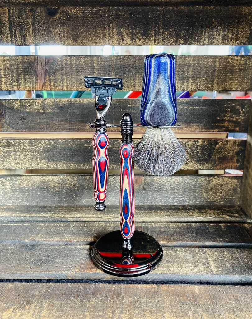 Red White & Blue Shave Set - Valkryie