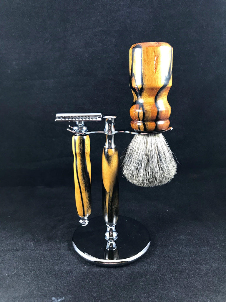 Black & White Ebony Shave Set - Valkryie