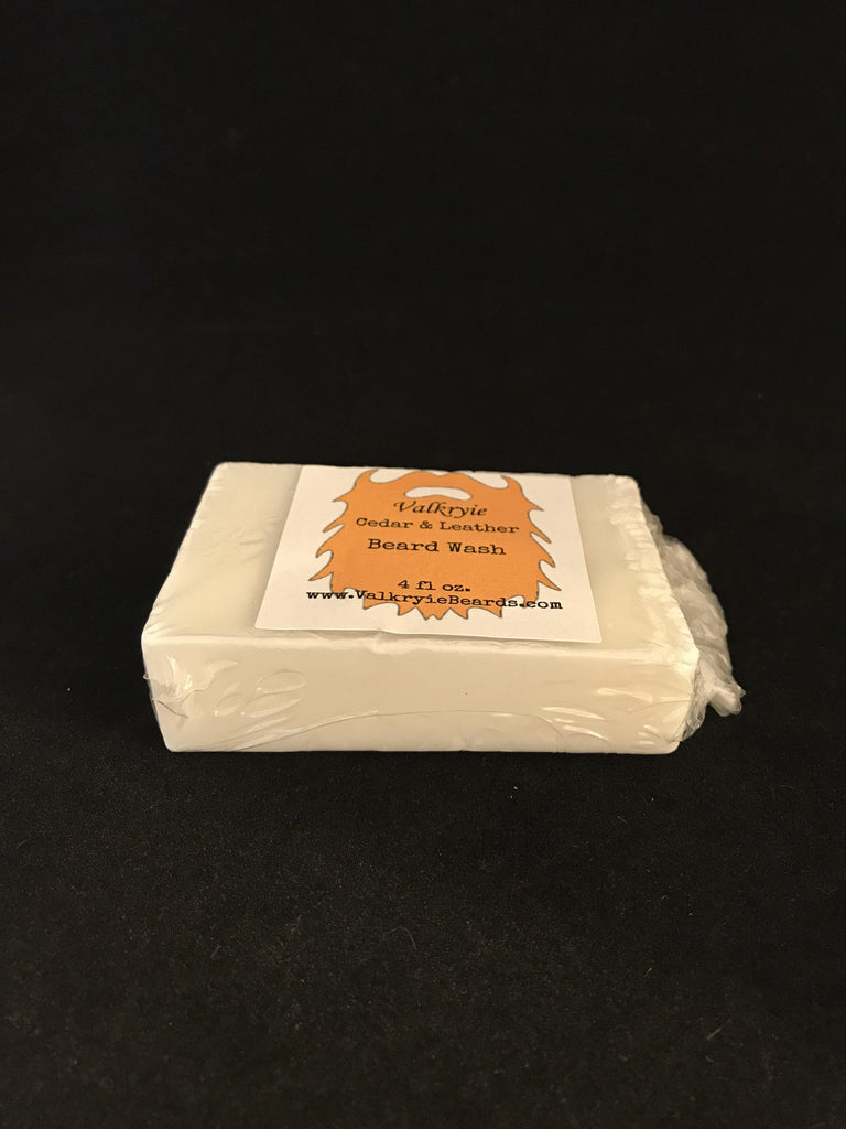 Cedar and Leather Beard Wash Bar - Valkryie