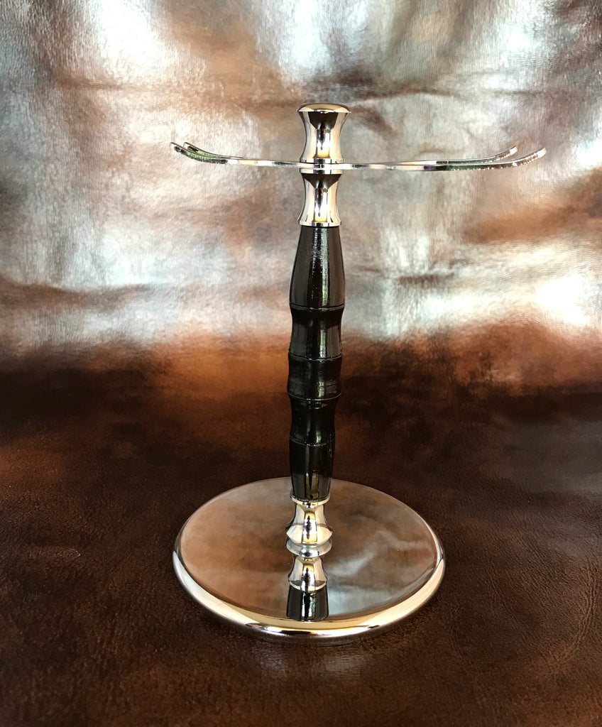Ebony Shave Brush & Razor Stand - Valkryie