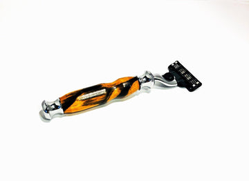 Black and White Ebony Gillette Mach 3 Razor - Valkryie