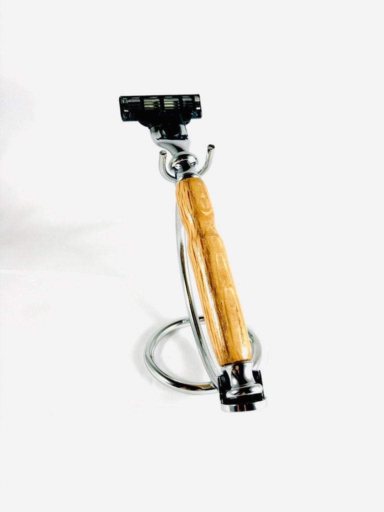 Antique French Oak Mach 3 Razor - Valkryie