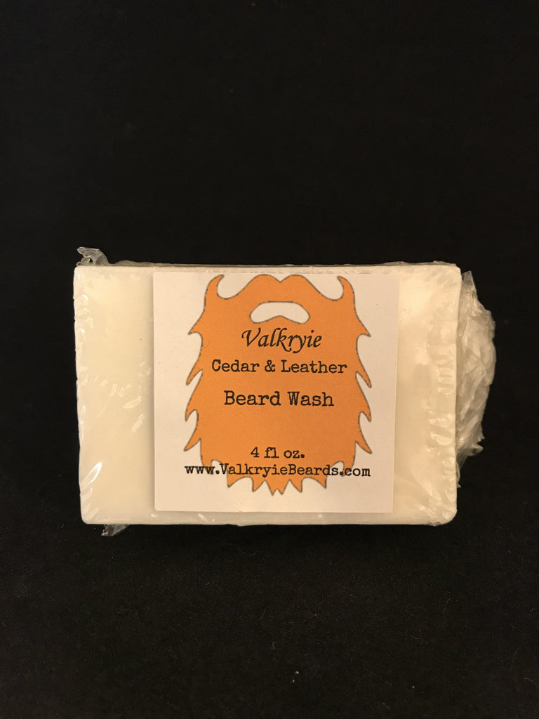 Cedar and Leather Beard Wash Bar - Valkryie