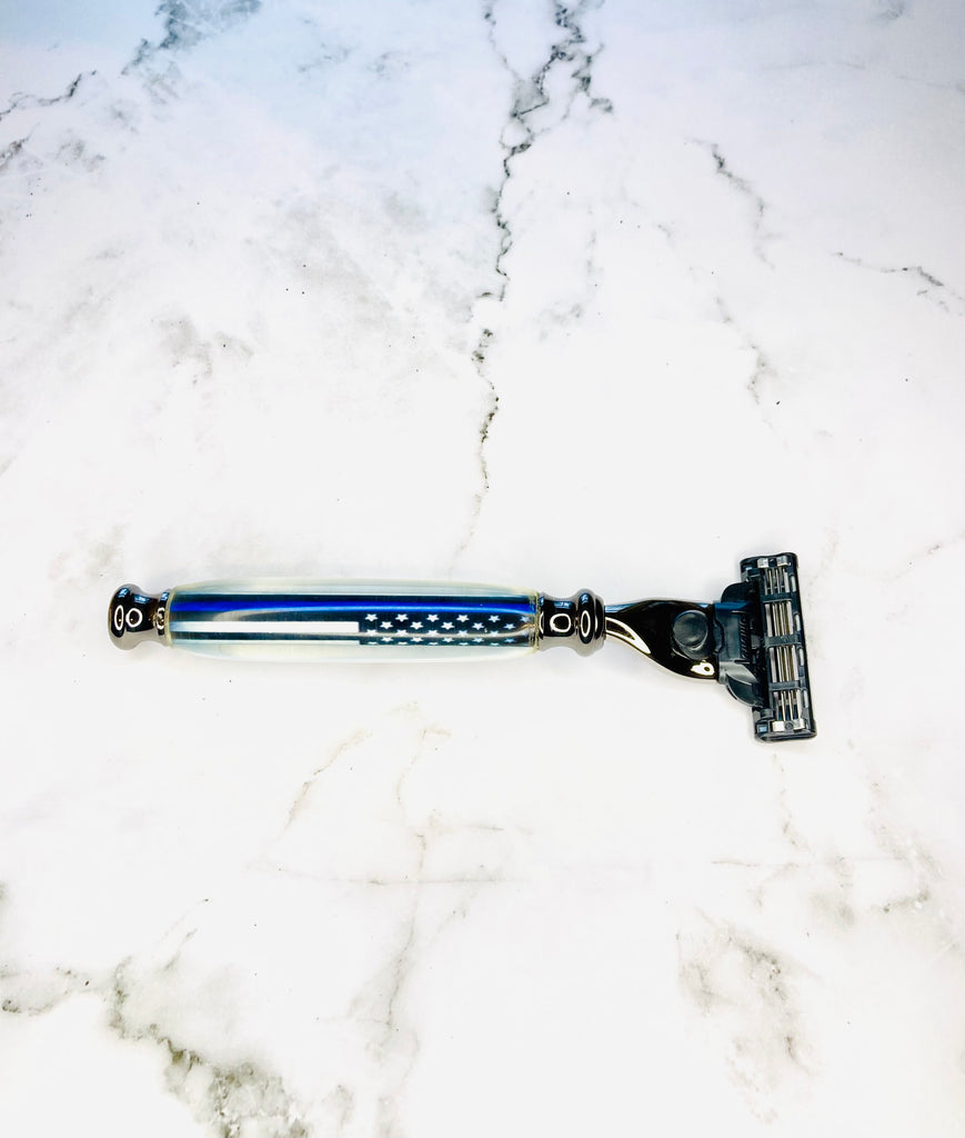 Thin Blue Line Flag Razor - Valkryie