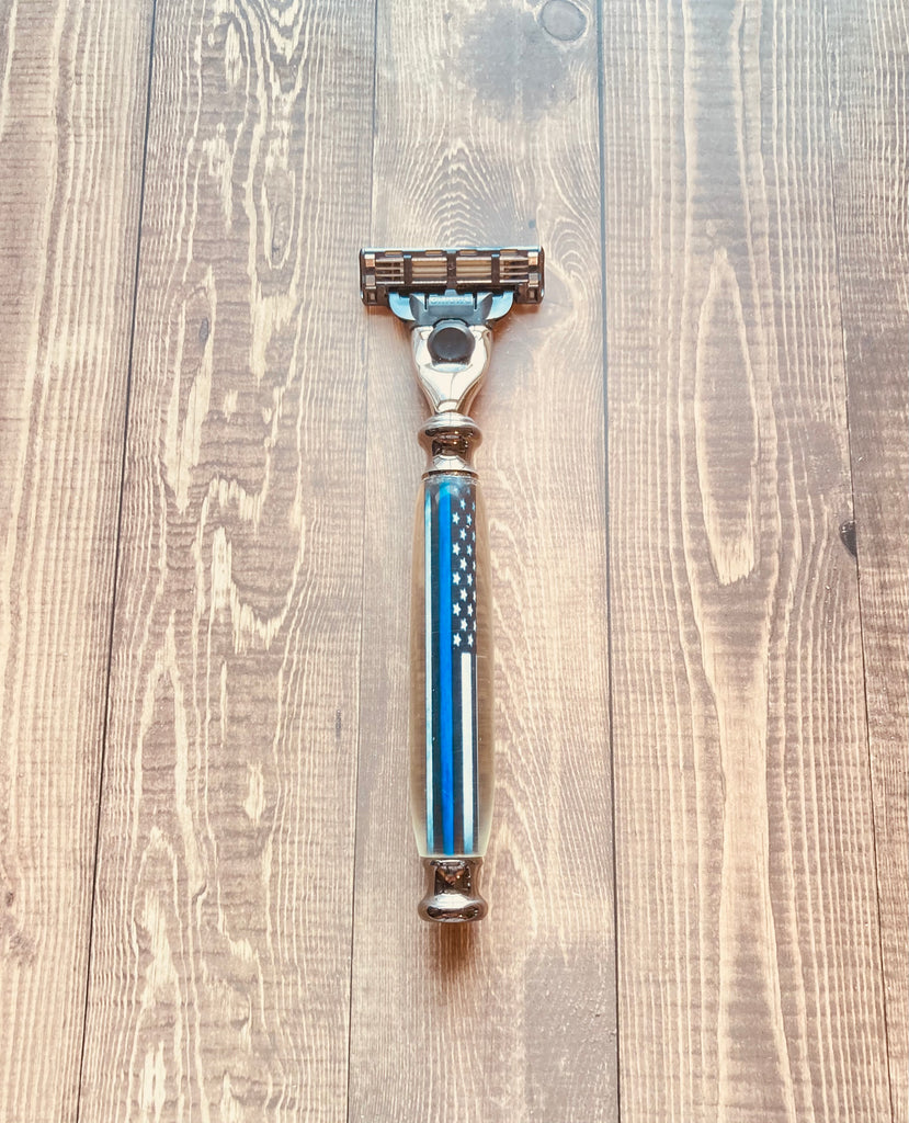 Thin Blue Line Flag Razor - Valkryie