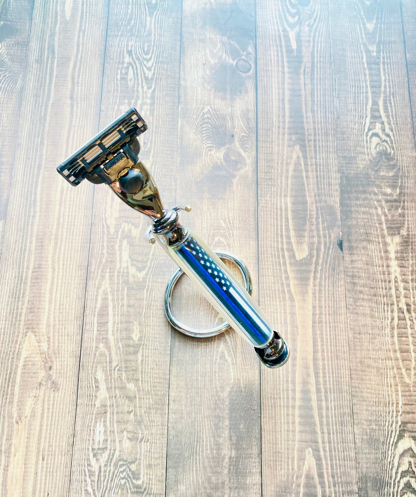 Thin Blue Line Flag Razor - Valkryie
