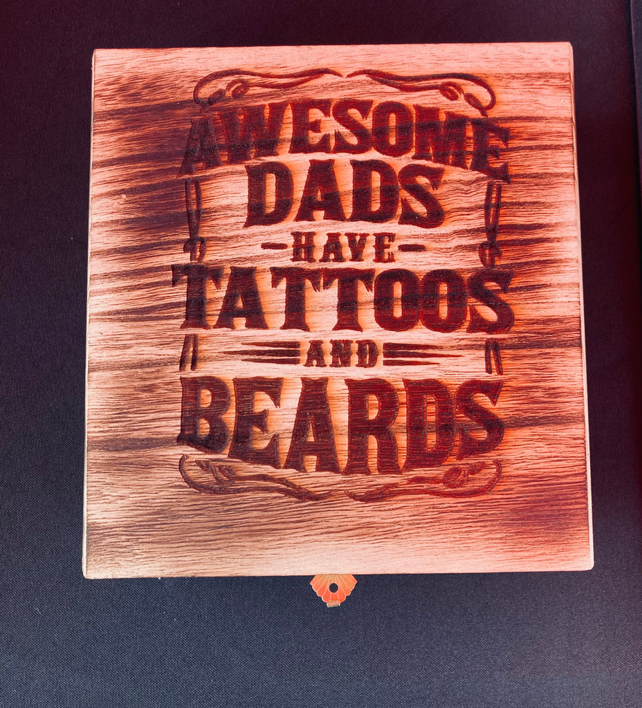Awesome dads have tattoos and beards box